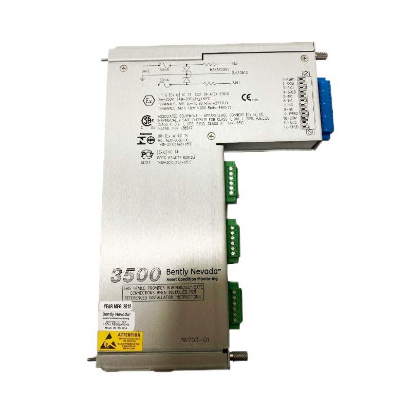 Bently Nevada 3500/50 136703-01 Discrete Internally Isolated I/O Modules