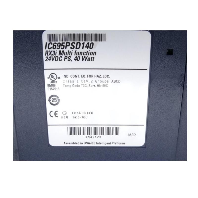 GE IC695PSD140 PACSystems RX3i Power Supply Module with 140 W Output for Robust Industrial Control Systems