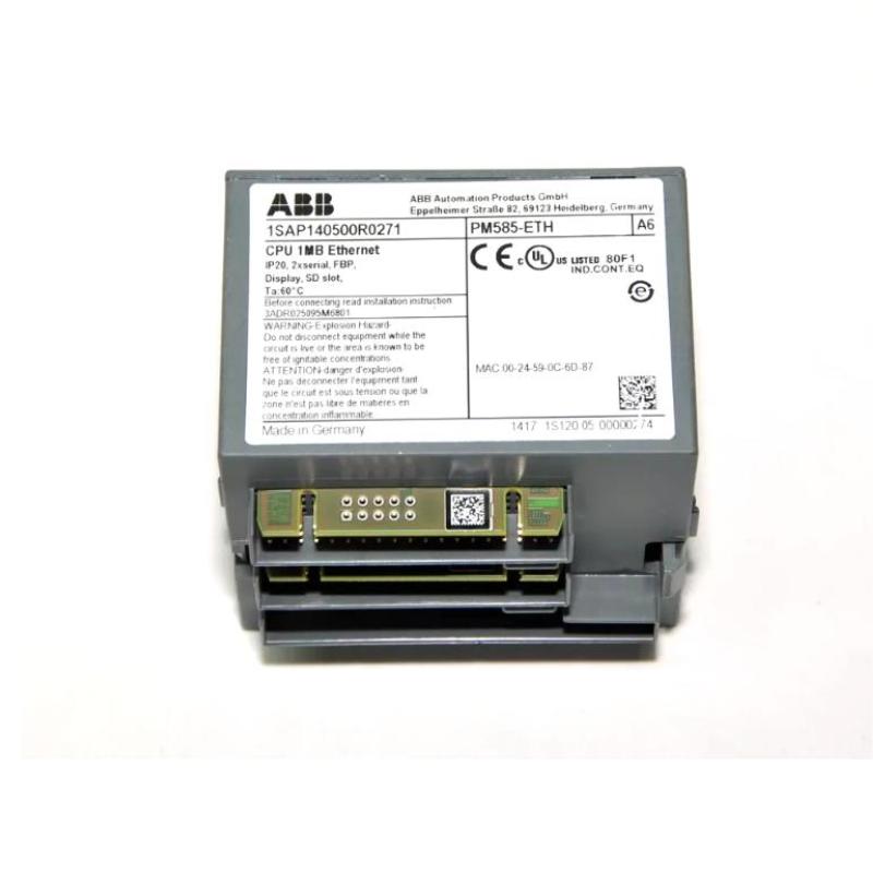 ABB PM585-ETH Ethernet PLC CPU Module for Industrial Automation and Distributed Control Systems