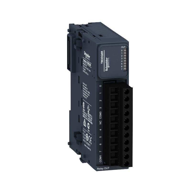 Schneider Electric TM3DQ8R 8‑Channel Relay Output Module for Modicon TM3 PLC Systems