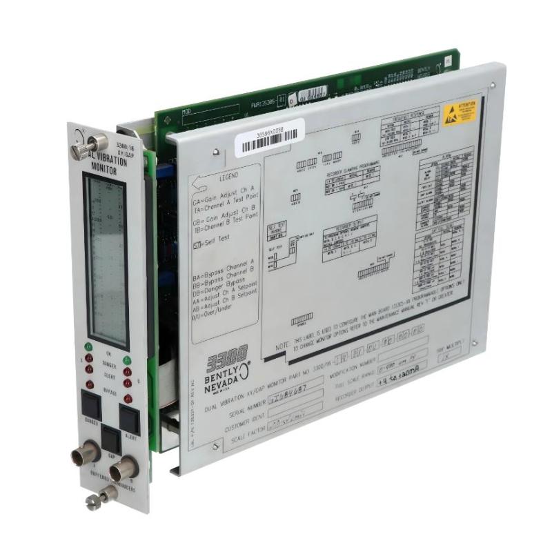 Bently Nevada 3300/16 XY/Gap Dual Vibration Monitor