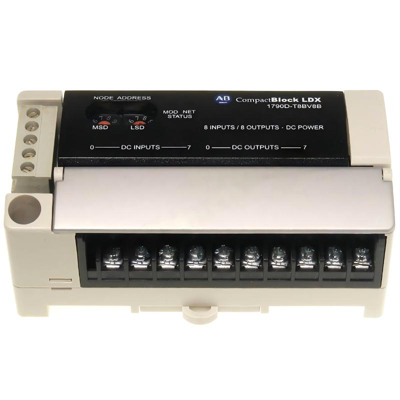 Allen Bradley 1790D-T8BV8B CompactBlock LDX I/O Basic Module